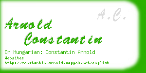 arnold constantin business card